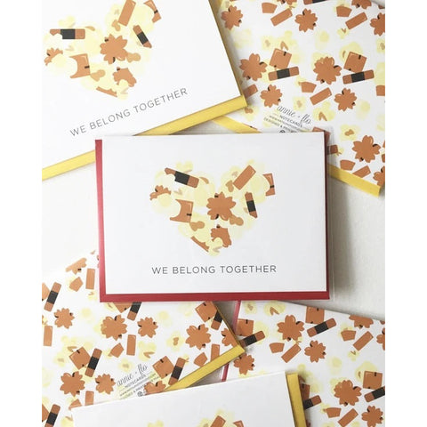 We Belong Together Notecard - Popcorn & Arare