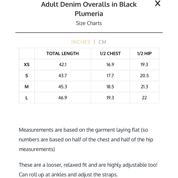 Black Plumeria Denim Overalls