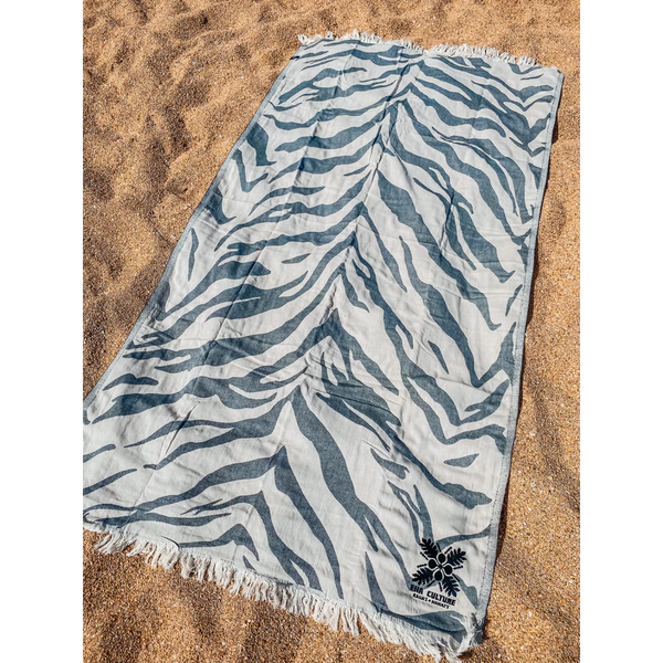 White Tiger Luxe Beach Towel